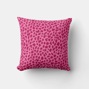 Leopard Animal Print Retro Glam y2k Aesthetic Pink Cushion