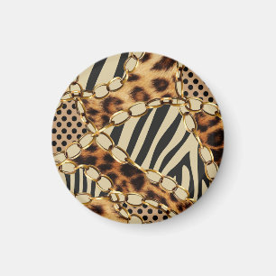 Leopard Animal Print Seamless Pattern Magnet