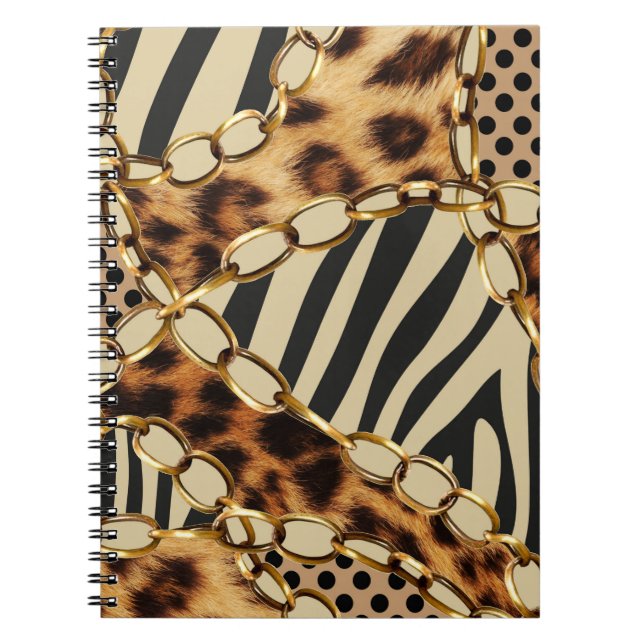 Leopard Animal Print Seamless Pattern Notebook (Front)