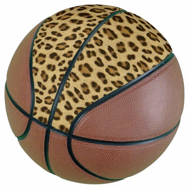 Leopard Animal Print Skin Pattern Basketball (Angled)
