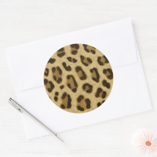 Leopard Animal Print Skin Pattern Classic Round Sticker