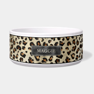 Leopard Animal Print With Black Faux Foil And Name