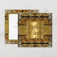 Leopard Animal Print Woman's Birthday Party