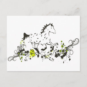 Leopard Appaloosa with Floral Print Postcard