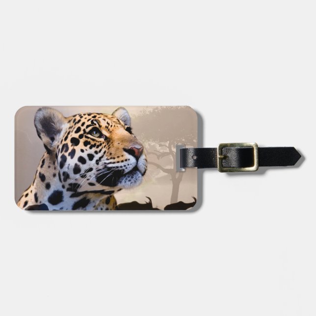 Leopard Art 1 Luggage Tag (Front Horizontal)