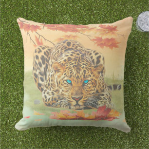 Leopard art cushion