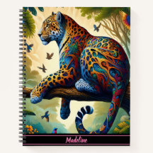 Leopard Aura: Colourful Motion Serenity