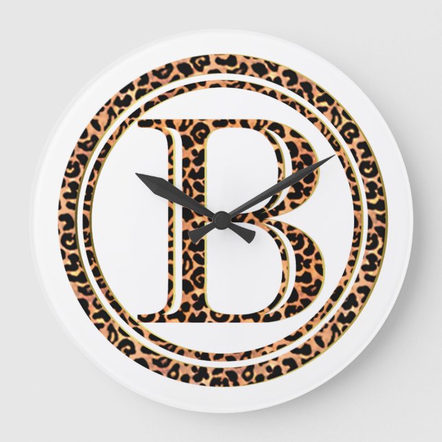 leopard B Large Clock (Front)
