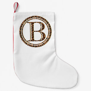 leopard B Small Christmas Stocking