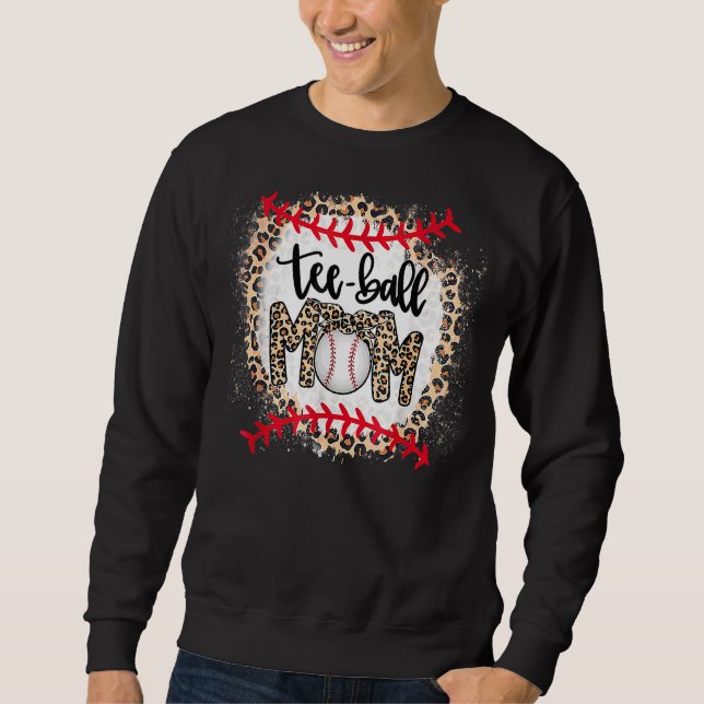 Leopard Ball Mum Mother's Day Teeball Mum Sweatshirt (Front)