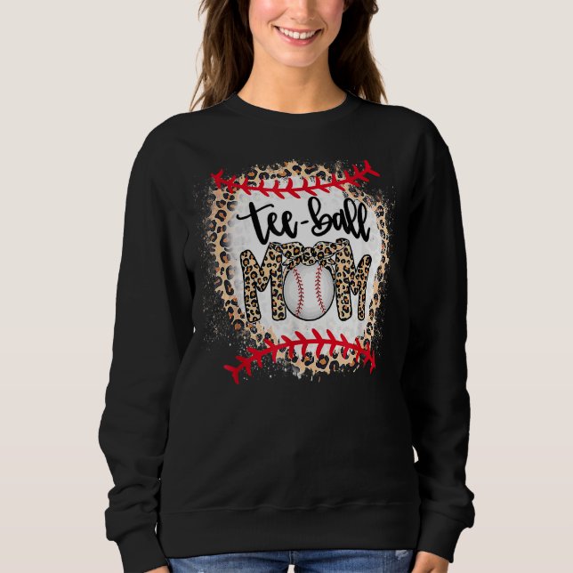 Leopard Ball Mum Mother's Day Teeball Mum Sweatshirt (Front)