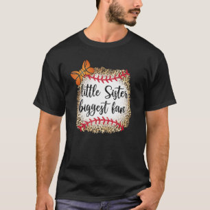 Leopard Basketball Little Sister Biggest Fan Game  T-Shirt