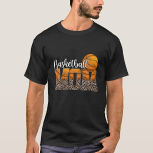 Leopard Basketball Mom Life Game Day Cheer Mom Mot T-Shirt