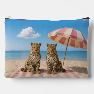 Leopard Beach Day Accessory Pouch