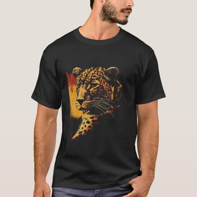 Leopard Big Cat Wildlife Animal Lover Gift T-Shirt (Front)