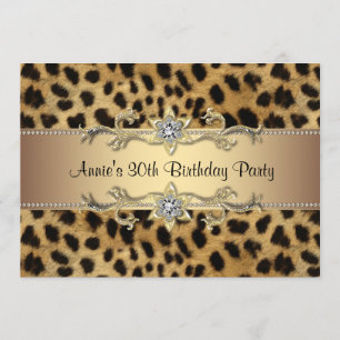Leopard  Birthday Party Invitation