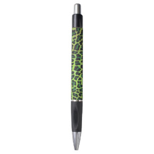 Leopard Black and Green Print