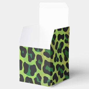 Leopard Black and Green Print Favour Box