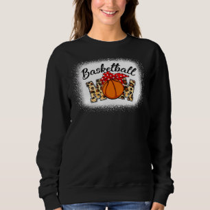 Leopard Bleached Basketball Mum Game Day 1 Sweatshirt