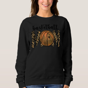 Leopard Bleached Basketball Mum Game Day Sweatshirt