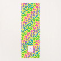 Leopard Bright Neon Monogram Personalised