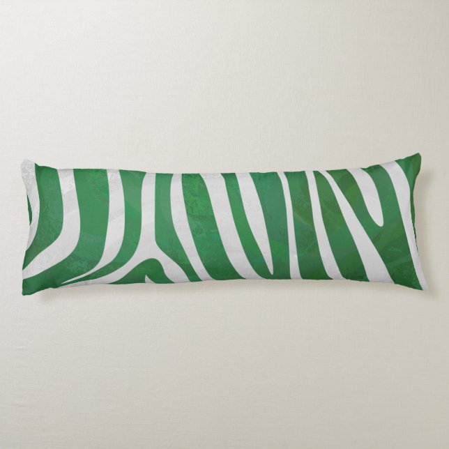 Leopard Brown and Teal Print Body Cushion (Back)