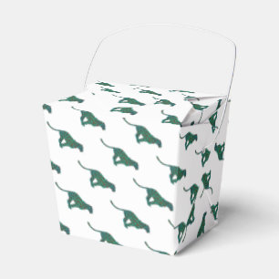 Leopard Brown and Teal Print Favour Box