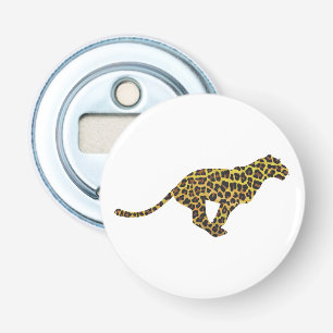 Leopard Brown and Yellow Silhouette Bottle Opener