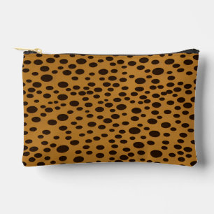Leopard brown spots print accessory pouch