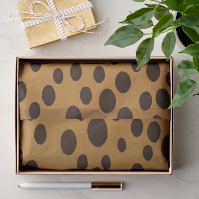 Leopard brown spots print tissue paper (Gift)