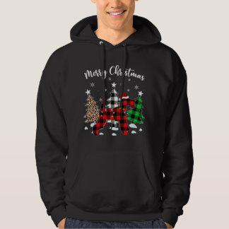 Leopard Buffalo Plaid Wire Fox Terrier Dog Christm Hoodie