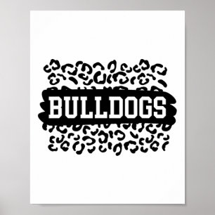 Leopard Bulldogs School Spirit Name Fan Team Ck To Poster