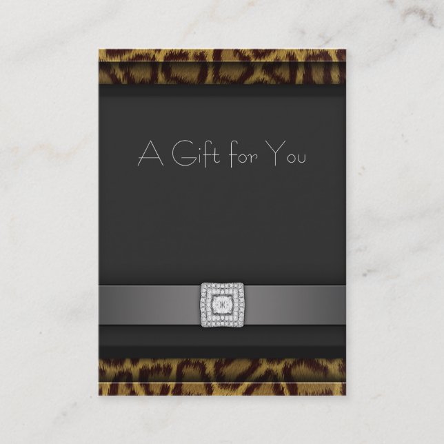 Leopard Business Gift Certificate Gift Cards (Front)