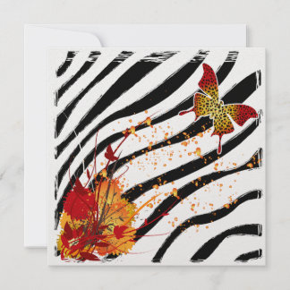 Leopard Butterfly Invitation Card
