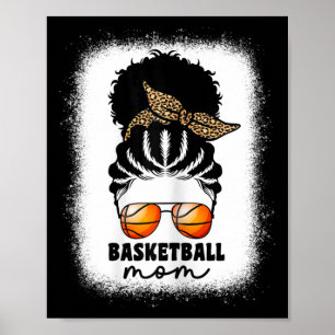 Leopard Bysketbyll Mum Black Women African America Poster