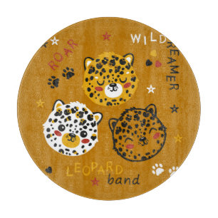 Leopard Cat: Cute Tee Drawing Cutting Board