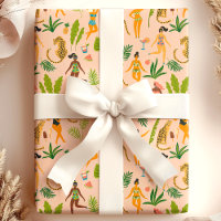 Leopard Cat Tropical Tribal African Jungle Pattern