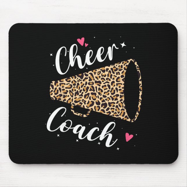 Leopard Cheer Coach Cheerleading Cheerleader Appre Mouse Pad (Front)