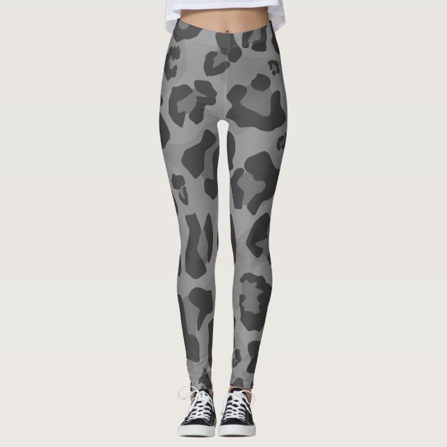 Leopard Cheetah Cougar Jaguar Puma Pattern Leggings (Front)