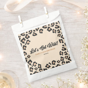 Leopard Cheetah Let's Get Wild! Birthday Party Favour Bags