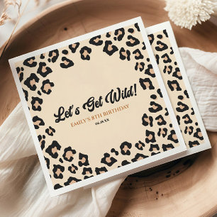 Leopard Cheetah Let's Get Wild! Birthday Party Napkin