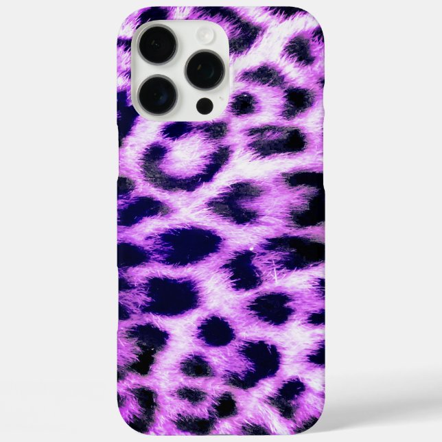 Leopard Cheetah Print Faux Fur pink Case-Mate iPhone Case (Back)