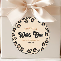 Leopard Cheetah Print Wild One 1st Birthday Party