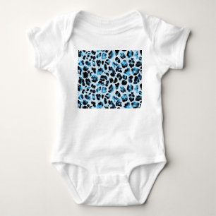 Leopard Cheetah Skin: Watercolor Vintage Tie Dye Baby Bodysuit