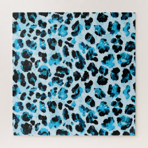 Leopard Cheetah Skin: Watercolor Vintage Tie Dye Jigsaw Puzzle