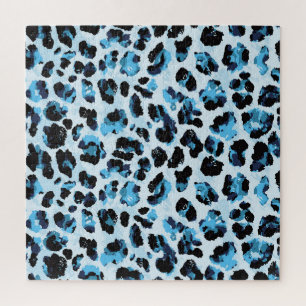 Leopard Cheetah Skin: Watercolor Vintage Tie Dye Jigsaw Puzzle