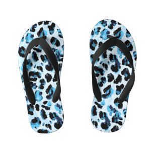 Leopard Cheetah Skin: Watercolor Vintage Tie Dye Kid's Jandals