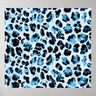 Leopard Cheetah Skin: Watercolor Vintage Tie Dye Poster