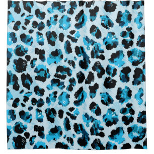 Leopard Cheetah Skin: Watercolor Vintage Tie Dye Shower Curtain