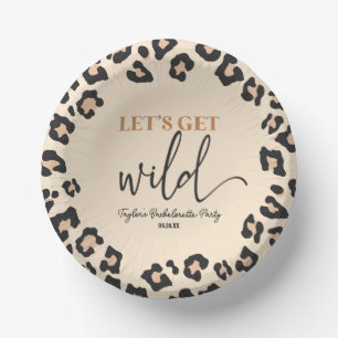 Leopard Cheetah Wild Bachelorette Weekend Party Paper Plate